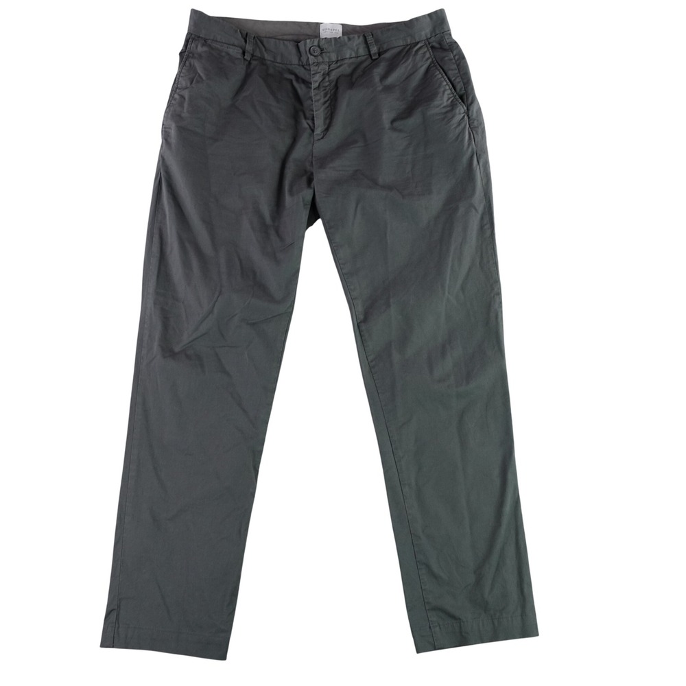 Sunspel Chino Pants Mens 35x30 Charcoal Gray Slim Fit Cotton Stretch Portugal